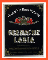 Etiquette Ancienne Neuve De Vin Doux Naturel Grenache Labia émile Labarthe à Sète - Languedoc-Roussillon
