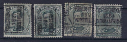 Koning Albert I Nr. 183 Voorafgestempeld Nr. 2722 A + B + C + D  FOREST (BRUX) 1921 VORST (BRUSSEL) ; Staat Zie Scan ! - Roller Precancels 1920-29