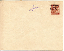 MONACO -- Entier Postal -- Enveloppe -- 15 C. Prince Albert 1er  Brun Surchargé TAXE REDUITE à 0 F 10 (1906) - 147 X 112 - Ganzsachen
