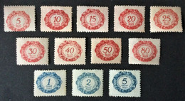 1920 Portomarken Satz*) Mi. 1 - 12 - Postage Due