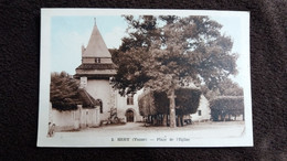 CPSM HERY YONNE PLACE DE L EGLISE ED ARTISTIC 1951 ARBRE - Hery