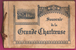 Grand Album 16 Vues En Phototypie Lescuyer De La Grande Chartreuse En Isère Reliure Par Cordelette - Reiseprospekte