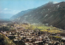 Delcampe - Martigny - Vue Aérienne Sur La Ville Et La Vallée Du Rhône Depuis La Route Du Col De La Forclaz - Martigny