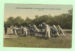 Delcampe - L949 - MILITARIA - Scènes De Manoeuvres - Le Canon De 155 Court En Position De Route - Manöver
