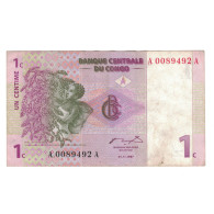 Billet, République Démocratique Du Congo, 1 Centime, 1997, 1997-11-01, KM:80a - République Du Congo (Congo-Brazzaville)