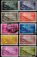 Spanien Spain Espagne - Lockheed Super-Constellation 1049 (EDIFIL 1169/79 Ohne 1173) 1955 - Gest Used Obl - Used Stamps