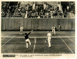 Tennis , Sport * Tennisman HARE WILDE Contre BOROTRA BERNARD Match Double Roland Garros * Photo Ancienne - Tennis