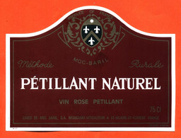 Etiquette Neuve De Vin Rosé Pétillant Naturel Moc Baril à Saint Hilaire Saint Florent - 75 Cl - Pink Wines