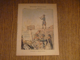 Protège-Cahier/Couverture "Episodes Militaires - Bonaparte Au Siège De Toulon" - Format Plié 22,4x17,4 Cm. - Protège-cahiers