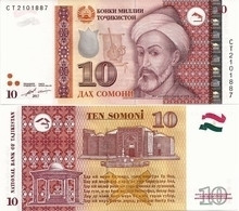 TAJIKISTAN       10 Somoni       P-24b       2017       UNC - Tadzjikistan