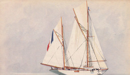 CPA ( Illustrateur Bateau) HAFFNER   Yacht Encalminé  (b Theme 6) - Haffner