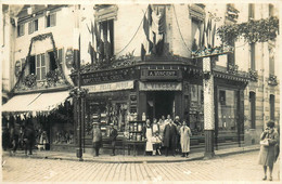 Dreux * Carte Photo * Devanture Epicerie De Choix A. VINCENT Félix Potin , Souvenir Des Fêtes De Juin * Commerce - Dreux