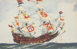 CPA ( Illustrateur Bateau) HAFFNER  Galion  (b Theme 6) - Haffner