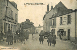 Les Couets * La Place Et La Route De Bouguenais * Café De La Place COUPRIE Débitant * Commerce BOJU - Bouguenais