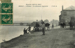 Boran * Vue Sur L'écluse * Un Abreuvoir Improvisé * Guerre Ww1 War - Boran-sur-Oise