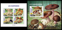 CHAD 2021 - Mushrooms, M/S + S/S. Official Issue [TCH210501] - Hongos