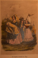 Un Baptême Normand En 1843. Aquarelle. - Aquarelles