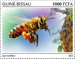 GUINEA BISSAU 2021 - Bees, 1v. Official Issue [GB210612a] - Honingbijen