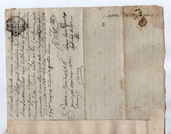 VP19.293 - Cachet De Généralité De LA ROCHELLE - Acte De 1781 Concernant La Famille BILLARD à LANDES Et Autres ...... - Algemene Zegels