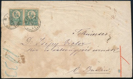 1873 Réznyomat 3kr Pár Túlsúlyos Helyi Levélen "BUDA VIZI-VÁROS" - "Ó-BUDA" (95.000) (foltos / Stain) - Andere & Zonder Classificatie