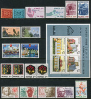 NORWAY 1986 Complete Year Issues MNH / **.  Michel 940-60 Block 6 - Annate Complete