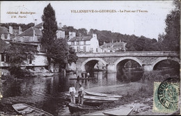 CPA Villeneuve Saint Georges Val De Marne, Pont Sur L'Yerres - Other Municipalities