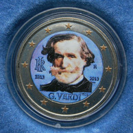 2 Euro COMMEMORATIVE COLORISEE COULEUR ITALIE ITALIA 2013 VERDI - (VATZEL) - Conmemorativas