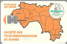 CARTE-PUCE-GUINEE-150U-SC7-CARTE De GUINEE-ORANGE-V°Texte Noir  N°C51148279-UTILISE-TBE-RARE - Guinee