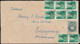 1946 (12. Díjszabás) Levél 9 Bélyeges Bérmentesítéssel / Cover With 9 Stamps Franking - Other & Unclassified