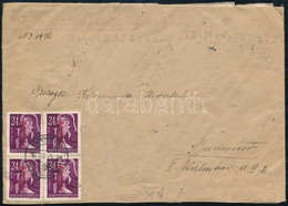 1946 (17. Díjszabás) Levél 32 X Ajánlás/24f Bérmentesítéssel / 32 X Mi 875 On Cover "BOGYISZLÓ" - Budapest - Other & Unclassified