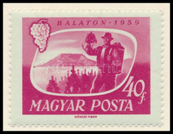 ** 1959. Balaton (I.) 40f Bélyeg "a Bal Oldali Hegylábnál Piros Folt" Tévnyomattal (5.000) - Other & Unclassified