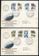 1981 Zeppelin Vágott Sor 2 Db FDC-n (4.000) - Other & Unclassified