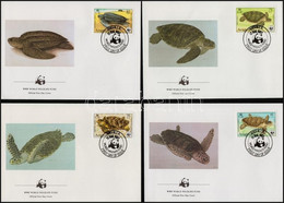 ** 1983 WWF: Teknős Sor Mi 541-544 4 Db FDC-n - Other & Unclassified