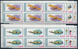 ** 1979 A Repülés Története Sor ívsarki Hatostömbökben Mi 850 A - 857 A (Mi EUR 84,-) - Other & Unclassified