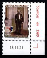 MONACO 2022 - ADMISSION DU PRINCE ALBERT IER À L'INSTITUT DE FRANCE  / Y.T. N° 3310 - NEUF ** - Ungebraucht