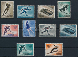 ** 1955 Téli Olimpia Sor, Winter Olympics Set Mi 535-544 - Other & Unclassified