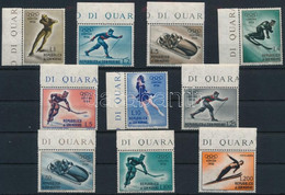 ** 1955 Téli Olimpia ívszéli Sor, Winter Olympics Margin Set Mi 535-544 - Other & Unclassified