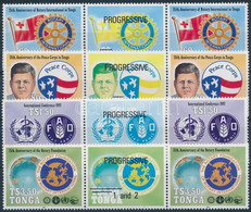 ** 1992 Rotary Nemzetközi Szervezetek évfordulói Sor Szelvényes Hármascsíkokban Mi 1256-1259 - Other & Unclassified