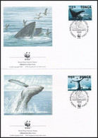 1996 WWF: Hosszúszárnyú Bálna Sor Mi 1400-1403 4 Db FDC-n - Other & Unclassified