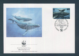 1996 WWF Hosszúszárnyú Bálna Sor Mi 1400-1403 4 FDC-n - Other & Unclassified