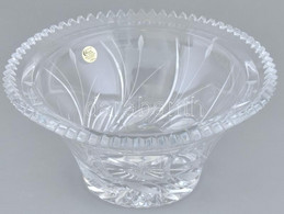 Ajka ólomkristály Kínálótál, Hibátlan, Etikettel Jelzett, M:10, D:20cm - Glass & Crystal