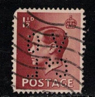 GREAT BRITAIN Scott # 232 Used - KEVIII With OVL Co Perfin - Usati