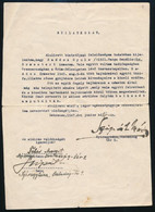 1947 Debrecen, Szipál Márton (1924-2016) Katonatiszt, Fotóművész által Saját Kezűleg Aláírt Nyilatkozat, Orosz Hadifogsá - Other & Unclassified