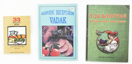 3 Db Szakácskönyv: A Jó Barátnő. Kitűnő Magyar Szakácskönyv; Kedvenc Receptjeim - Vadételek; 33 Finom étel Csontritkulás - Unclassified