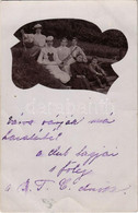 T2/T3 1904 Bánffyhunyad, Huedin; Hölgyek Teniszütővel / Ladies With Tennis Rackets. Photo (EK) - Unclassified