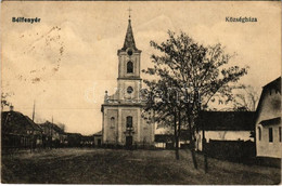 * T2/T3 1921 Bélfenyér, Belfir; Községháza, Templom / Town Hall, Church (EK) - Unclassified