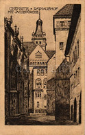 * T3 Chemnitz, Rathaushof Mit Jacobkirche / Town Hall Square With St. Jacobi Church, Etching (EB) - Unclassified