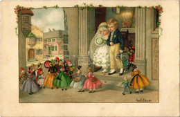 T2 1925 Childred Art Postcard, Wedding. A.R. No. 1362. S: Pauli Ebner - Unclassified