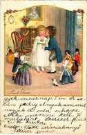 T2 Children Art Postcard, Romantic Couple, Alive Toys. No. 2822. S: Pauli Ebner - Unclassified