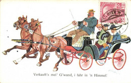 T2 'Verkauft's Mei' G'wand, I Fahr In 'n Himmel!' / Horse Carriage, Humour, B.K.W.I. 927-4, S: Schönpflug - Unclassified